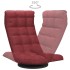 Silla de suelo giratoria de tela color vino