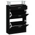Mueble zapatero madera contrachapada negro 63x24x104