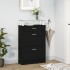 Mueble zapatero madera contrachapada negro 63x24x104
