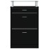 Mueble zapatero madera contrachapada negro 63x24x104