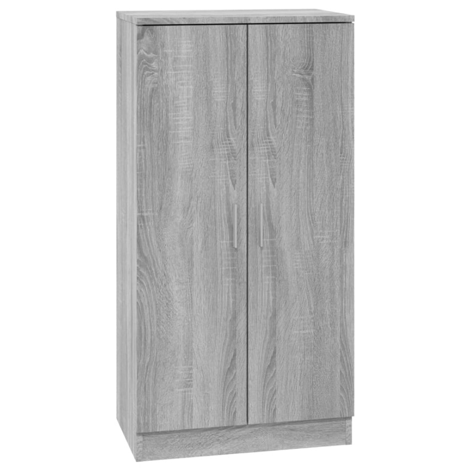 Mueble zapatero madera contrachapada gris Sonoma 55x35x108