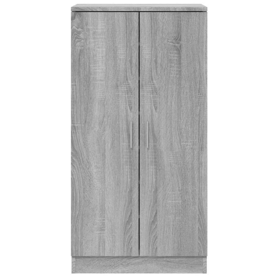 Mueble zapatero madera contrachapada gris Sonoma 55x35x108