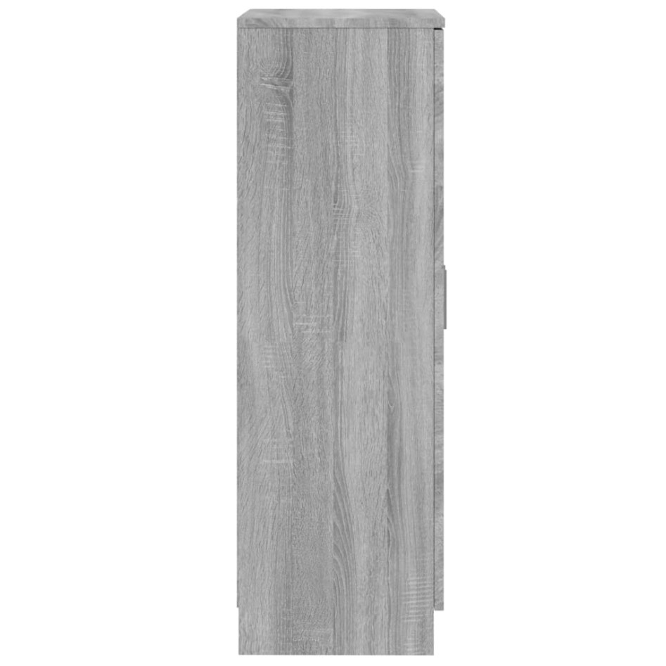 Mueble zapatero madera contrachapada gris Sonoma 55x35x108