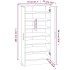Mueble zapatero madera contrachapada gris Sonoma 55x35x108