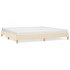 Cama sin colchón tela color crema 200x200