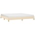 Cama sin colchón tela color crema 200x200