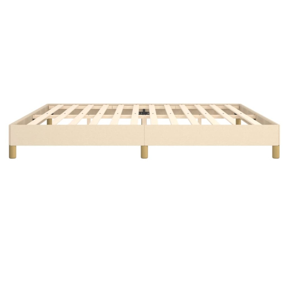 Cama sin colchón tela color crema 200x200
