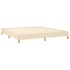 Cama sin colchón tela color crema 180x200