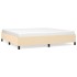Cama sin colchón tela color crema 200x200