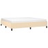 Cama sin colchón tela color crema 200x200