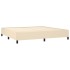 Cama sin colchón tela color crema 200x200