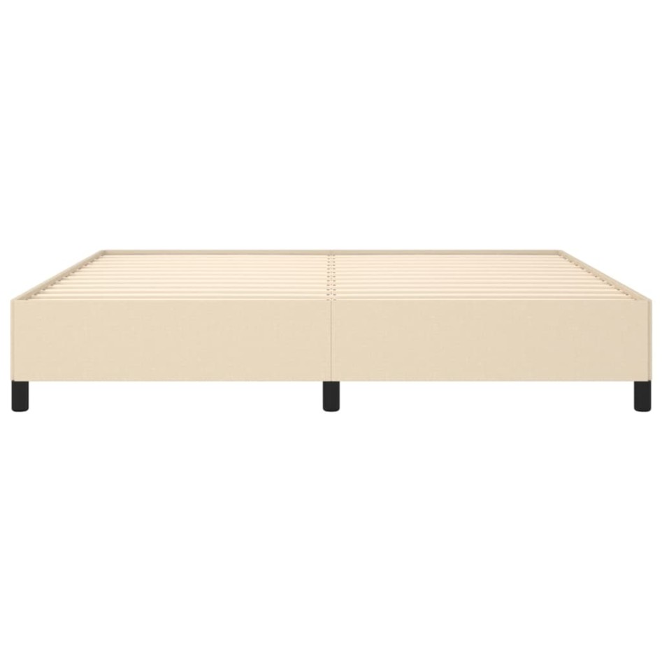 Cama sin colchón tela color crema 200x200
