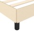 Cama sin colchón tela color crema 200x200