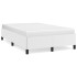 Estructura de cama sin colchón cuero sintético blanco