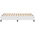 Estructura de cama sin colchón cuero sintético blanco