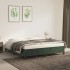 Estructura cama sin colchón terciopelo verde oscuro 180x200