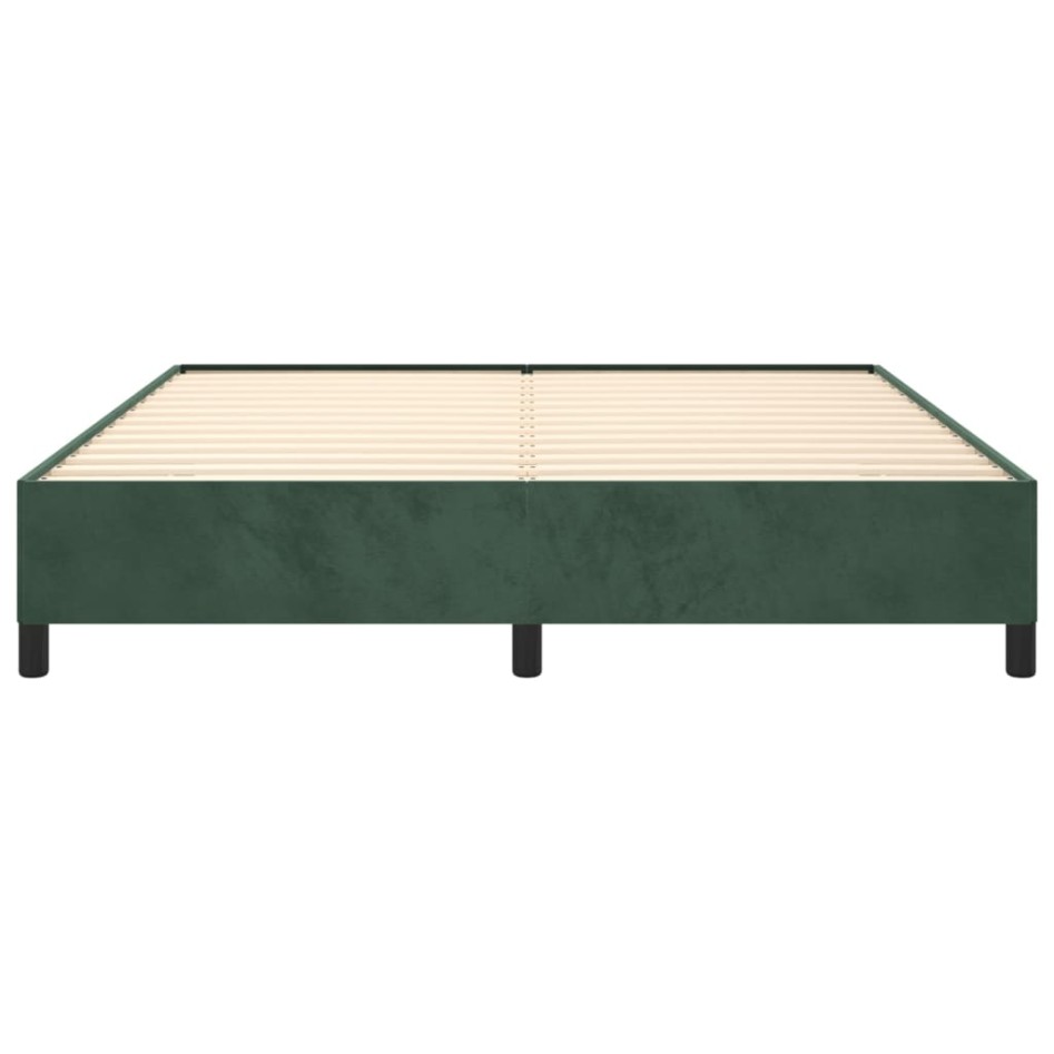 Estructura cama sin colchón terciopelo verde oscuro 180x200