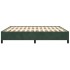 Estructura cama sin colchón terciopelo verde oscuro 180x200