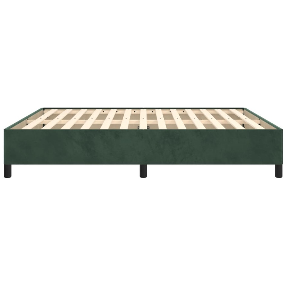 Estructura cama sin colchón terciopelo verde oscuro 180x200
