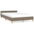 Estructura de cama sin colchón tela gris taupe 120x200