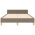 Estructura de cama sin colchón tela gris taupe 120x200