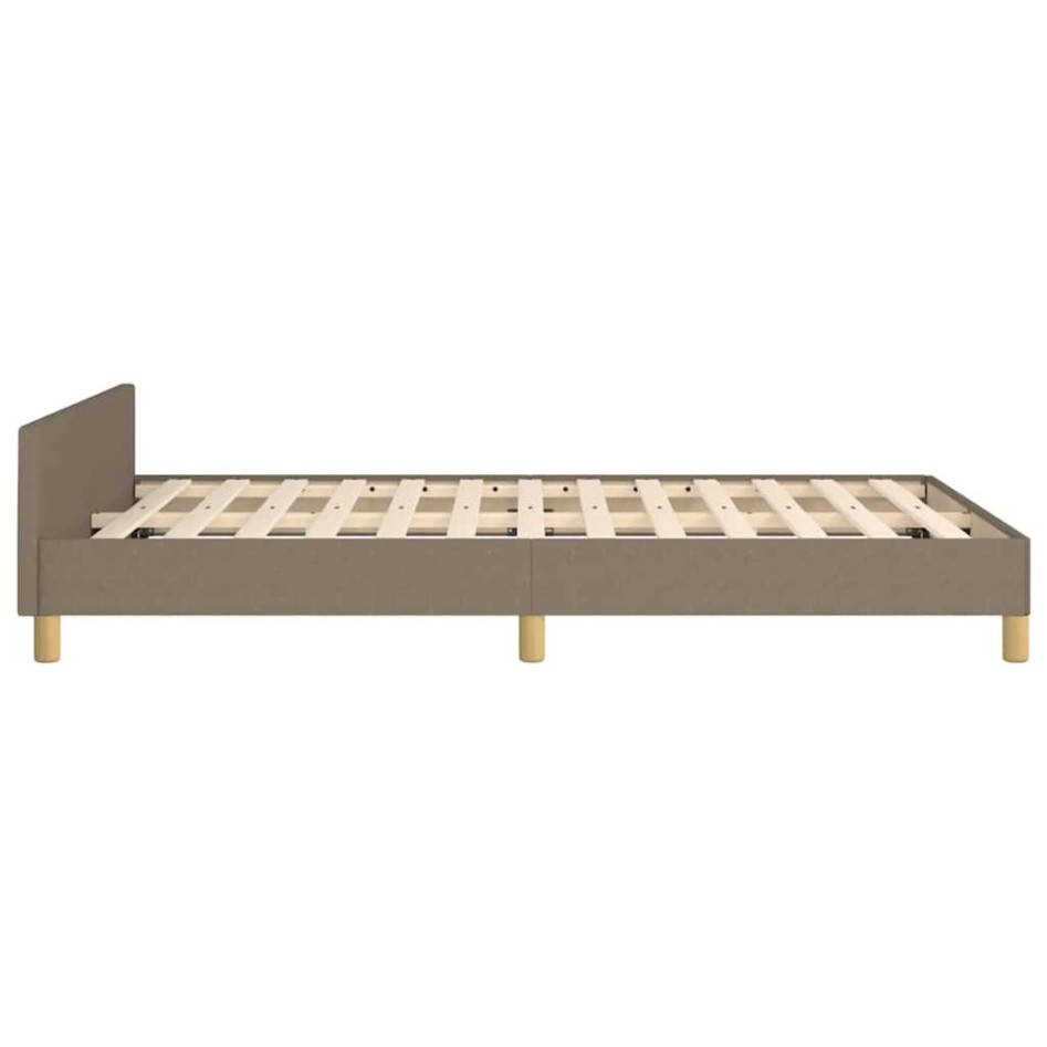 Estructura de cama sin colchón tela gris taupe 120x200