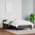Estructura de cama con cabecero sin colchón gris 90x200