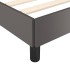 Estructura de cama con cabecero sin colchón gris 90x200
