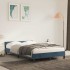 Estructura de cama sin colchón terciopelo azul oscuro