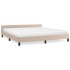Estructura de cama con cabecero sin colchón capuchino