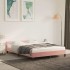 Cama con cabecero sin colchón terciopelo rosa 140x200