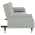 Sofá cama con cojines terciopelo gris