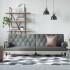 Sofá cama con reposabrazos tela gris