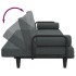 Sofá cama con reposabrazos tela gris