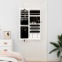 Espejo con joyero de pared blanco 37,5x10x106