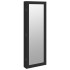 Espejo con joyero de pared negro 37,5x10x106