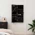 Espejo con joyero de pared negro 37,5x10x106