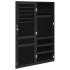 Espejo con joyero de pared negro 37,5x10x106