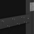 Espejo con joyero de pared negro 37,5x10x106