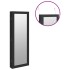 Espejo con joyero de pared negro 37,5x10x106