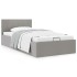 Cama hidráulica almacenaje sin colchón gris claro 90x200