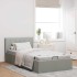 Cama hidráulica almacenaje sin colchón gris claro 90x200