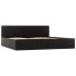 Cama canapé hidráulica cuero sintético negro 180x200