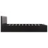Cama canapé hidráulica cuero sintético negro 180x200