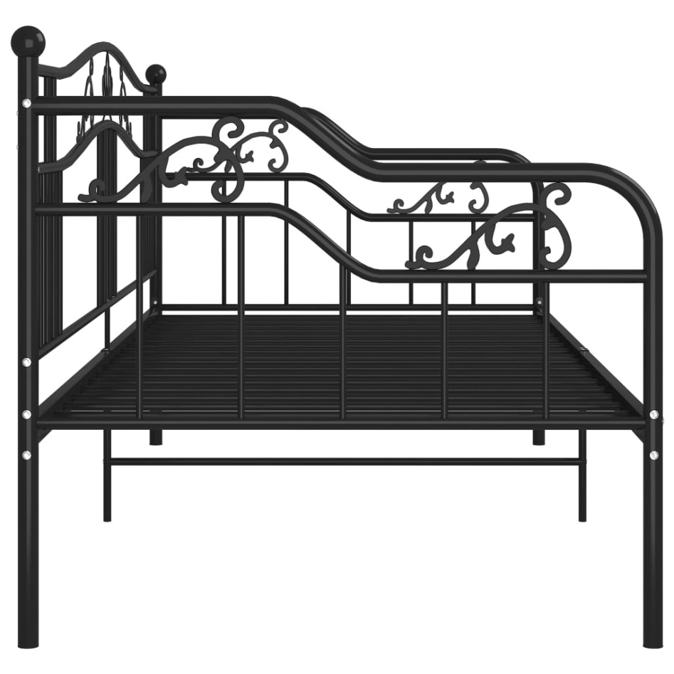 Estructura de sofá cama de metal negro 90x200