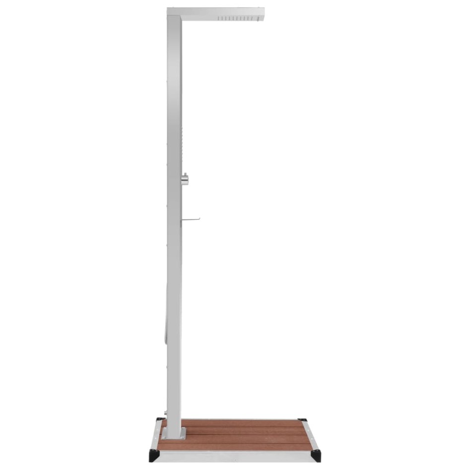 Ducha de jardín con plato acero inoxidable