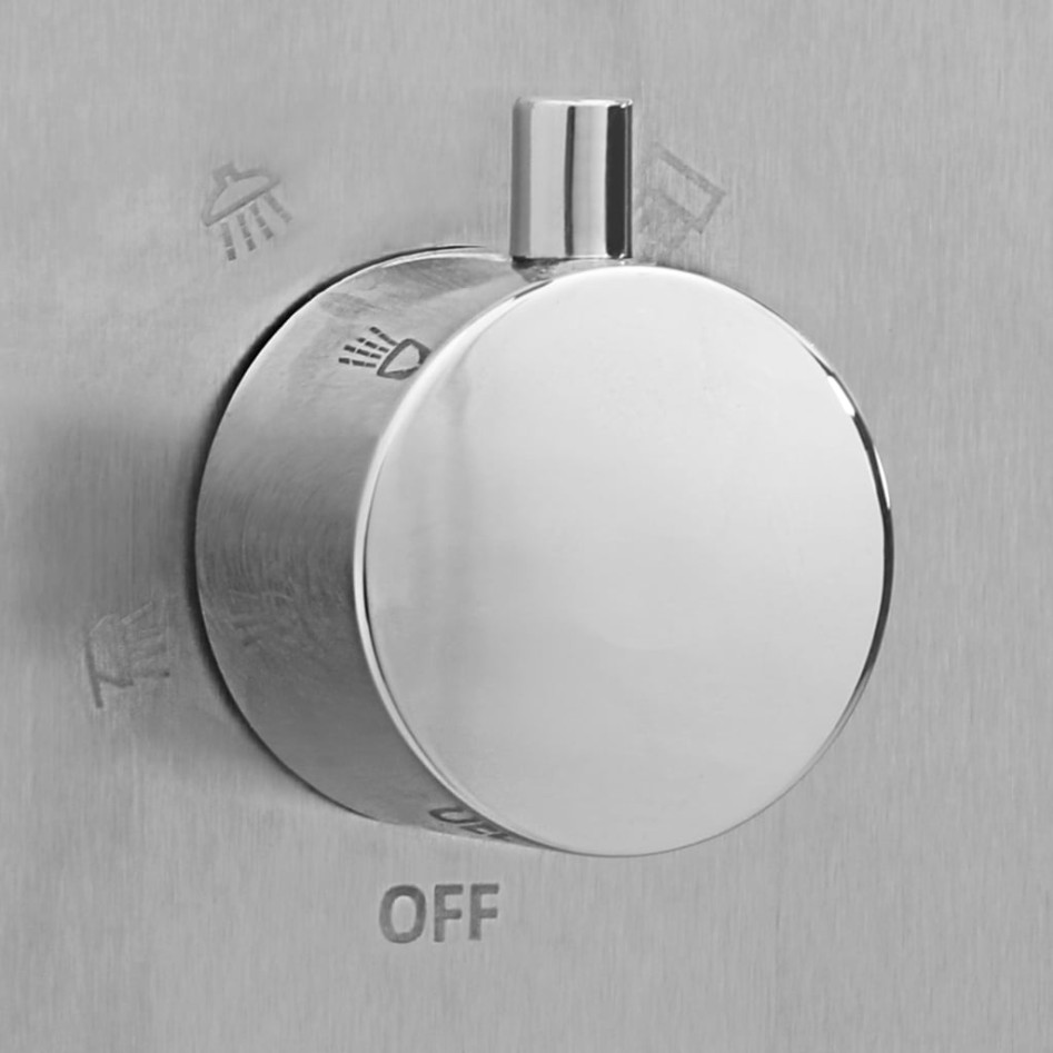 Ducha de jardín con plato acero inoxidable