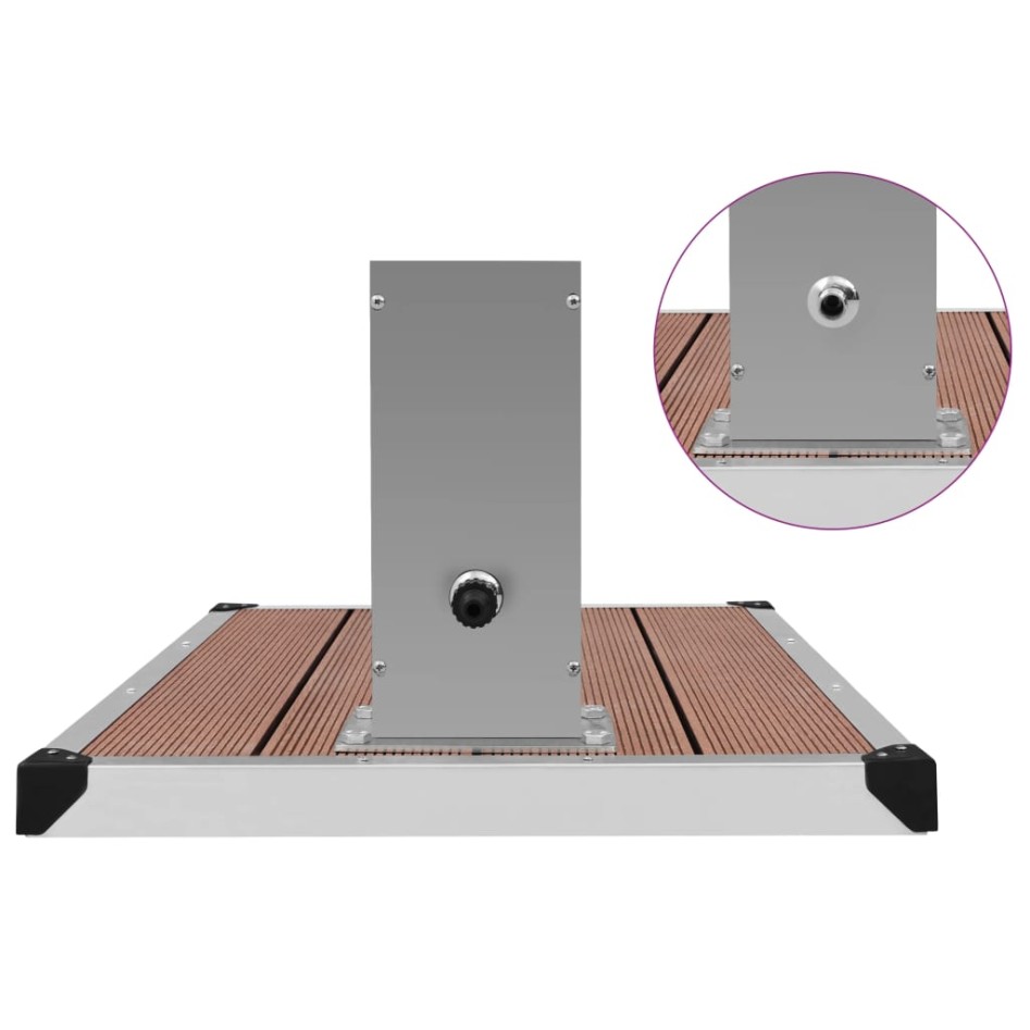 Ducha de jardín con plato acero inoxidable