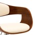 Taburetes de cocina 2 uds madera curvada cuero sintético