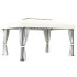 Cenador con cortina blanco crema aluminio 4x3